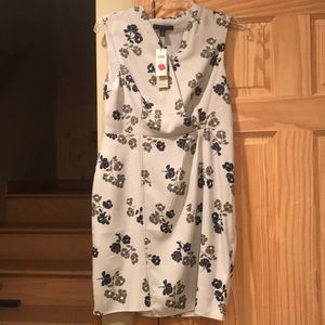 Banana republic faux wrap dress, grey blue 4P